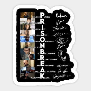 Prison Break Cast  Signature Sticker